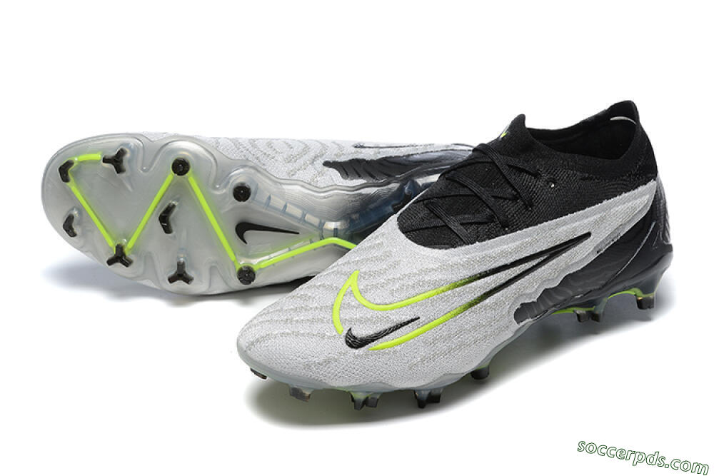 Nike Phantom GX Elite FG Low-Tops Football Boots - Grey/Black/Yellow 3