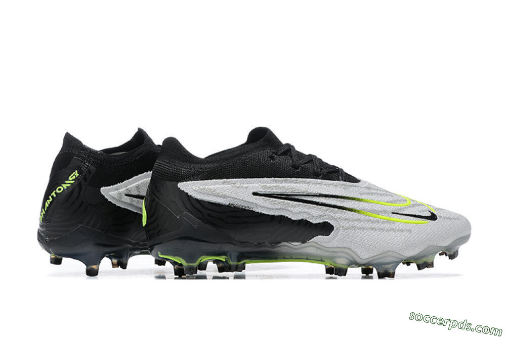 Nike Phantom GX Elite FG Low-Tops Football Boots - Grey/Black/Yellow 9