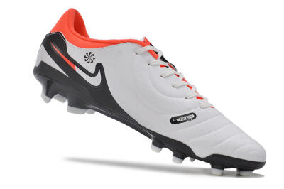 Nike Tiempo Legend 10 Academy FG Low-Tops Football Boots - White/Black/Red
