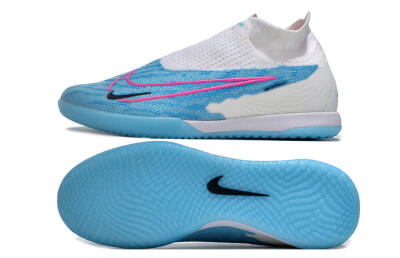 Nike Phantom GX Elite DF IC High-Tops Football Shoes - Blue/White/Pink
