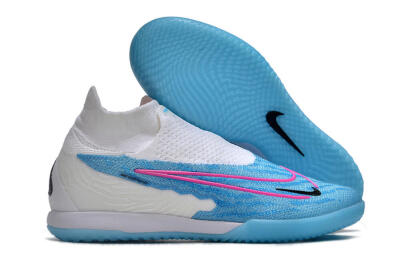 Nike Phantom GX Elite DF IC High-Tops Football Shoes - Blue/White/Pink