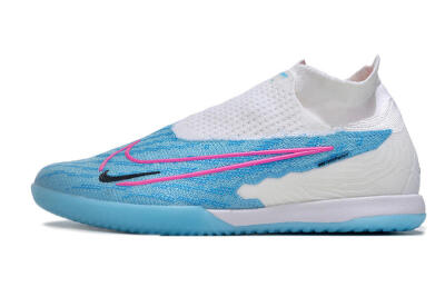 Nike Phantom GX Elite DF IC High-Tops Football Shoes - Blue/White/Pink