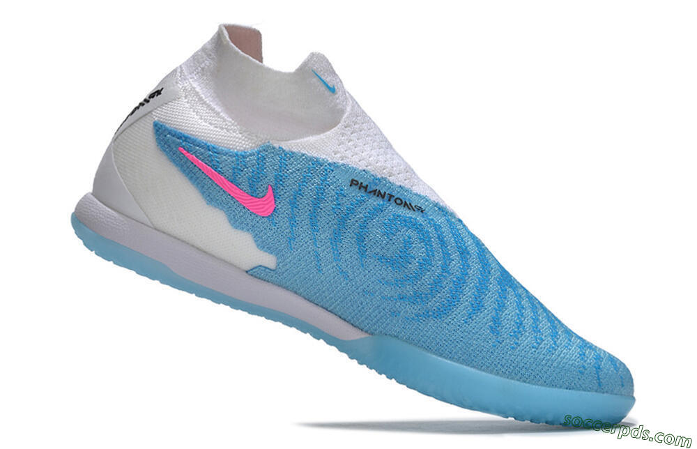 Nike Phantom GX Elite DF IC High-Tops Football Shoes - Blue/White/Pink 4