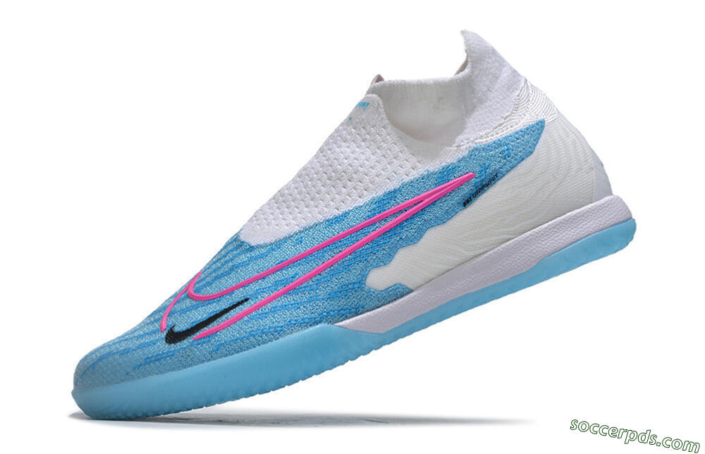 Nike Phantom GX Elite DF IC High-Tops Football Shoes - Blue/White/Pink 5