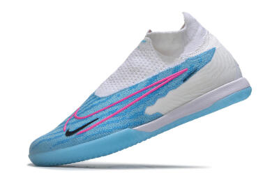 Nike Phantom GX Elite DF IC High-Tops Football Shoes - Blue/White/Pink