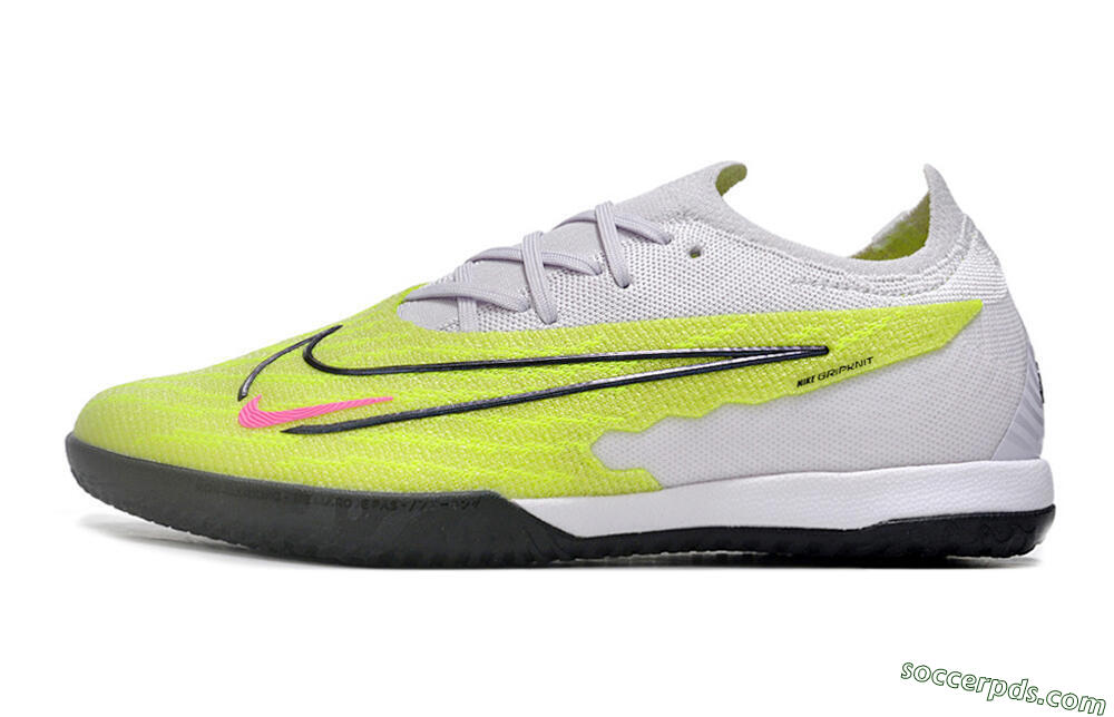 Nike Phantom GX Elite IC Low-Tops Football Shoes - Yellow/Grey/Red/Black 2
