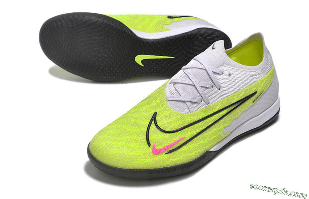 Nike Phantom GX Elite IC Low-Tops Football Shoes - Yellow/Grey/Red/Black 3