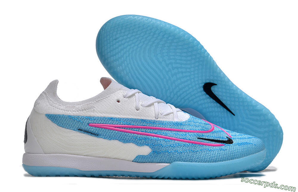 Nike Phantom GX Elite IC Low-Tops Football Shoes - Blue/White/Pink 1
