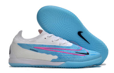 Nike Phantom GX Elite IC Low-Tops Football Shoes - Blue/White/Pink