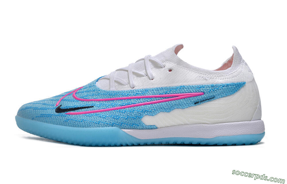 Nike Phantom GX Elite IC Low-Tops Football Shoes - Blue/White/Pink 2