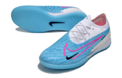 Nike Phantom GX Elite IC Low-Tops Football Shoes - Blue/White/Pink