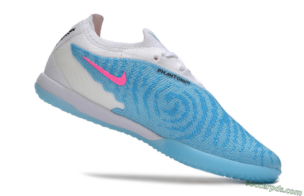 Nike Phantom GX Elite IC Low-Tops Football Shoes - Blue/White/Pink 4