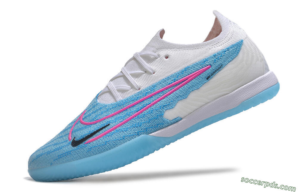 Nike Phantom GX Elite IC Low-Tops Football Shoes - Blue/White/Pink 5