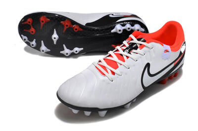Nike Tiempo Legend 10 Academy AG Low-Tops Football Boots - White/Black/Red