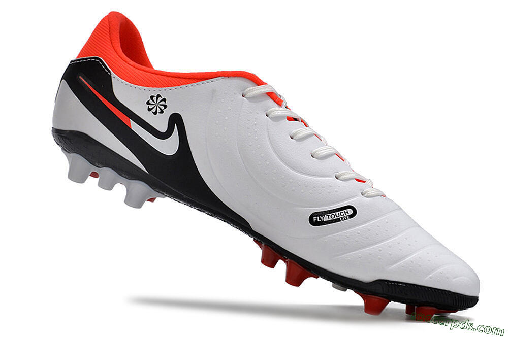 Nike Tiempo Legend 10 Academy AG Low-Tops Football Boots - White/Black/Red 4