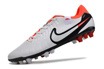 Nike Tiempo Legend 10 Academy AG Low-Tops Football Boots - White/Black/Red
