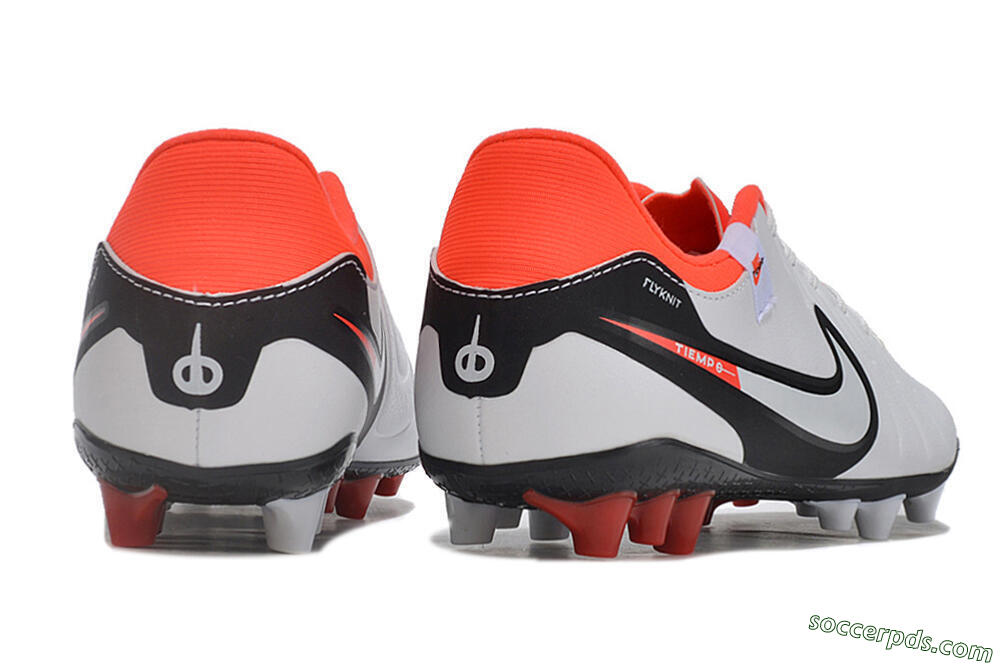 Nike Tiempo Legend 10 Academy AG Low-Tops Football Boots - White/Black/Red 6