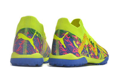 Puma Future X Powercat Tokyo Match TF Low-Tops Football Shoes - Blue/Yellow/Pink