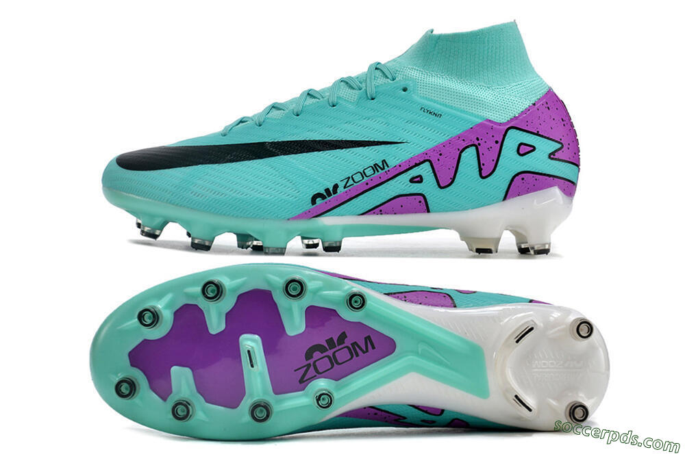 Nike Air Zoom Mercurial Superfly 9 Elite AG High-Tops Football Boots - Blue/Purple/Black 0