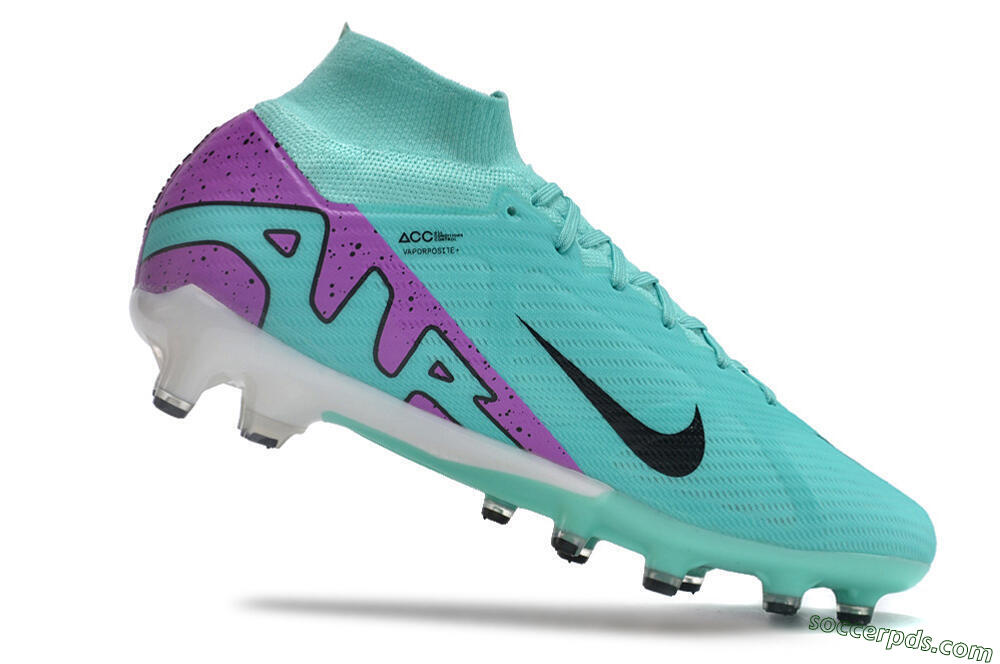 Nike Air Zoom Mercurial Superfly 9 Elite AG High-Tops Football Boots - Blue/Purple/Black 4