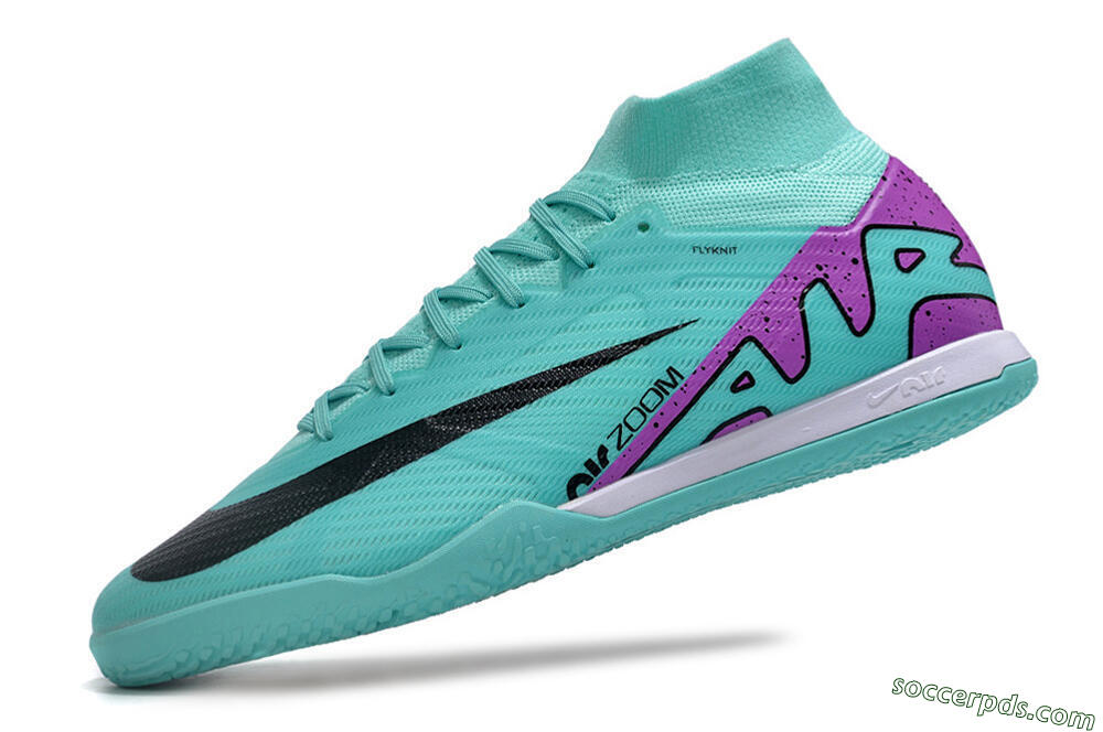 Nike Air Zoom Mercurial Superfly 9 Elite IC High-Tops Football Shoes - Blue/Purple/Black 5