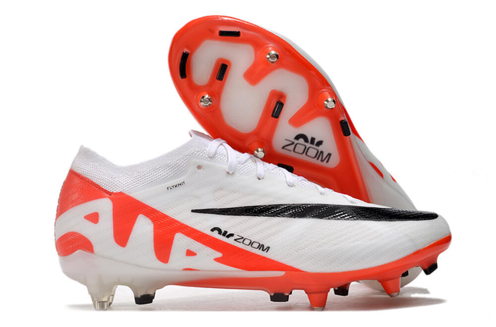 Nike Air Zoom Mercurial Vapor 15 Elite SG Low-Tops Football Boots - White/Black/Red 1