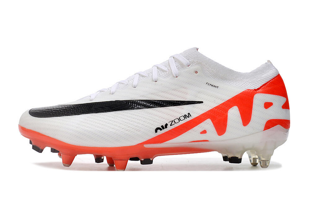 Nike Air Zoom Mercurial Vapor 15 Elite SG Low-Tops Football Boots - White/Black/Red 2