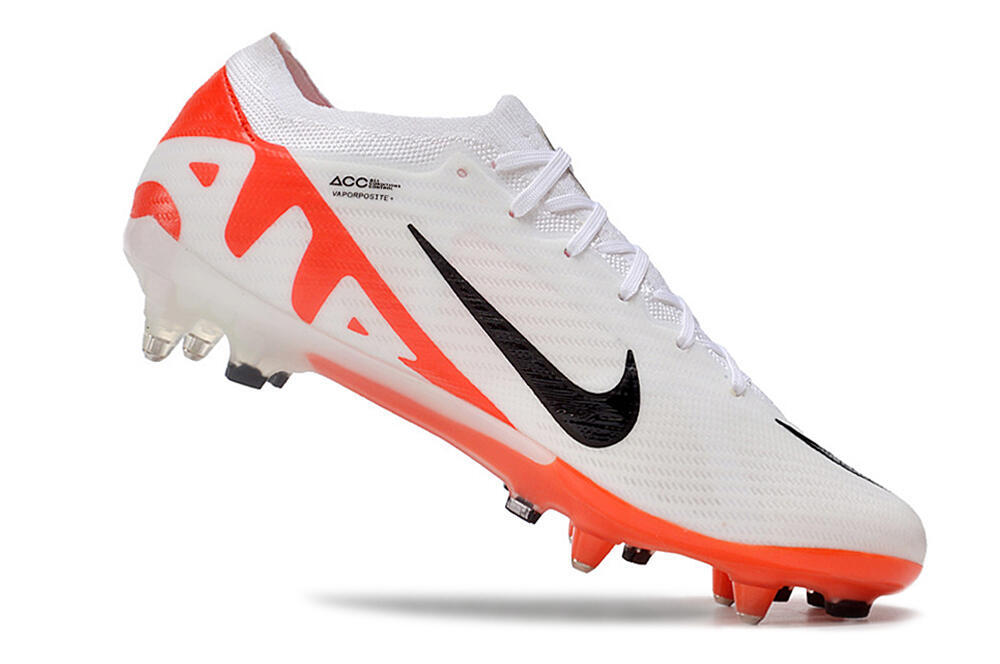 Nike Air Zoom Mercurial Vapor 15 Elite SG Low-Tops Football Boots - White/Black/Red 4