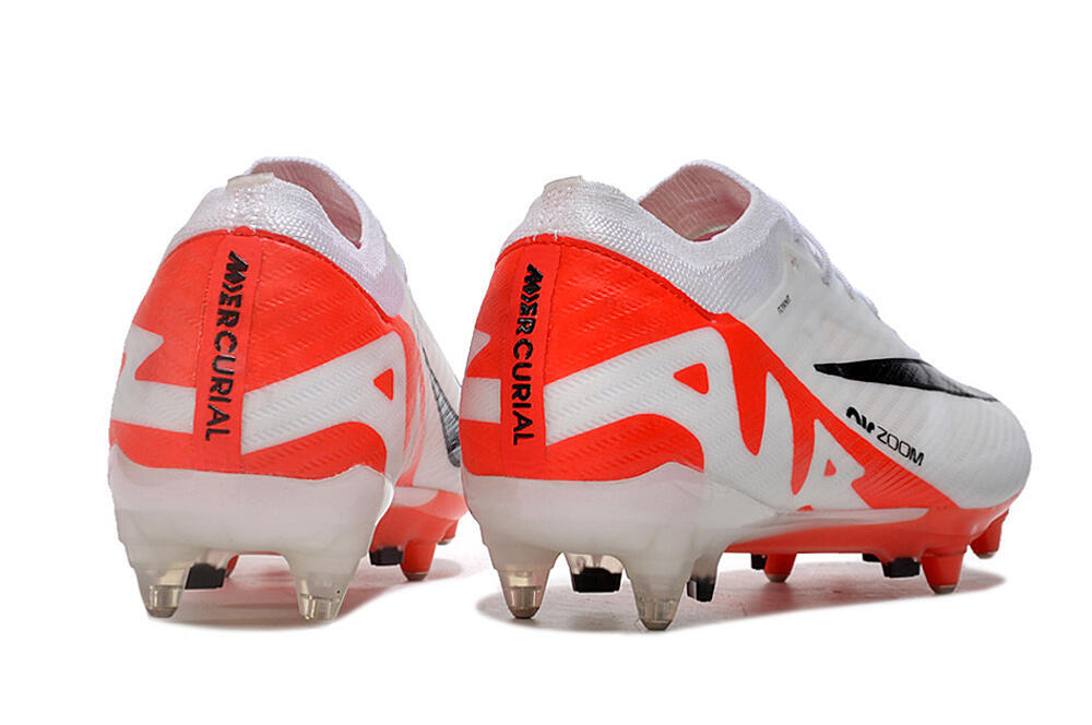 Nike Air Zoom Mercurial Vapor 15 Elite SG Low-Tops Football Boots - White/Black/Red 6