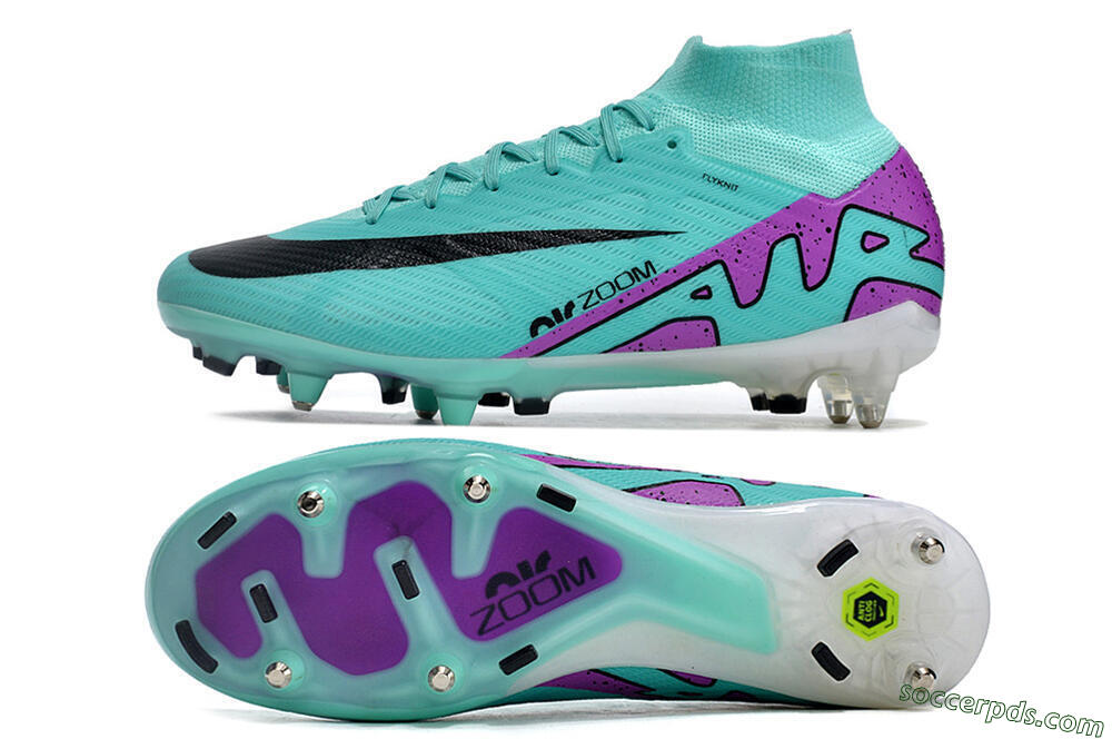 Nike Air Zoom Mercurial Superfly 9 Elite SG High-Tops Football Boots - Blue/Purple/Black 0