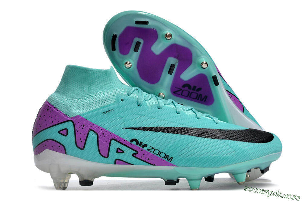 Nike Air Zoom Mercurial Superfly 9 Elite SG High-Tops Football Boots - Blue/Purple/Black 1