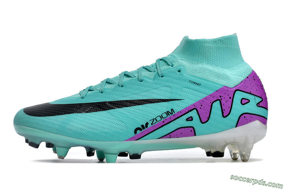 Nike Air Zoom Mercurial Superfly 9 Elite SG High-Tops Football Boots - Blue/Purple/Black 2