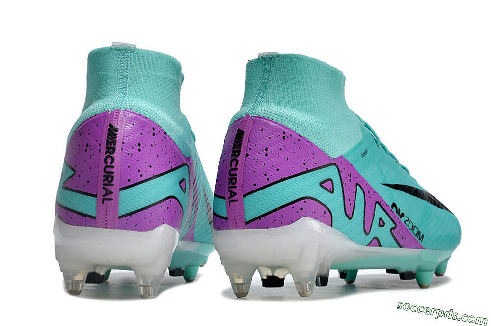 Nike Air Zoom Mercurial Superfly 9 Elite SG High-Tops Football Boots - Blue/Purple/Black 6
