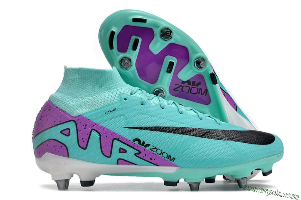Nike Air Zoom Mercurial Superfly 9 Elite SG High-Tops Football Boots - Blue/Purple/Black 1