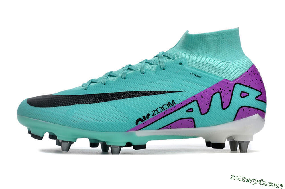 Nike Air Zoom Mercurial Superfly 9 Elite SG High-Tops Football Boots - Blue/Purple/Black 2