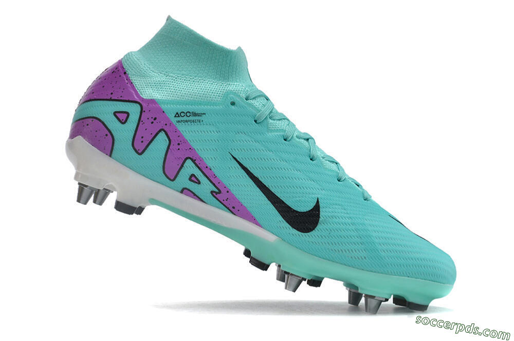 Nike Air Zoom Mercurial Superfly 9 Elite SG High-Tops Football Boots - Blue/Purple/Black 4