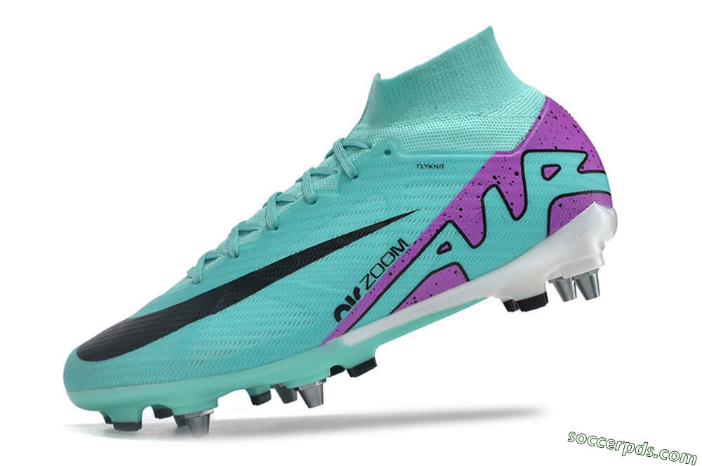 Nike Air Zoom Mercurial Superfly 9 Elite SG High-Tops Football Boots - Blue/Purple/Black 5
