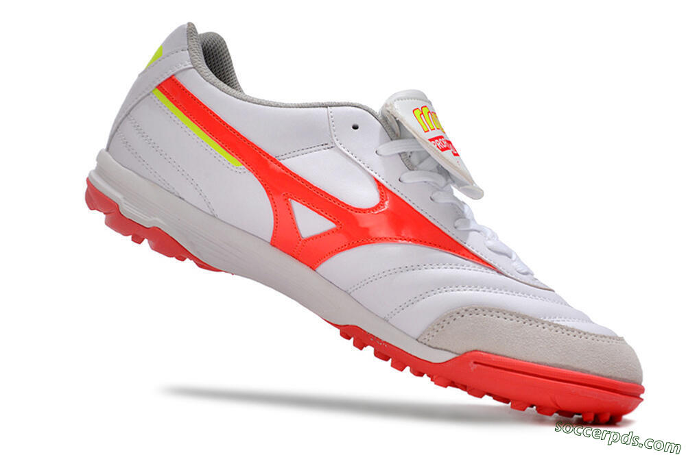 Mizuno Morelia Classic TF Low-Tops Football Shoes - White/Red/Green 4