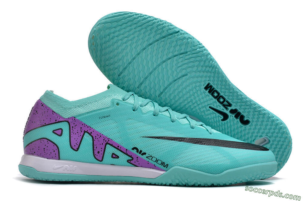 Nike Air Zoom Mercurial Vapor 15 Elite IC Low-Tops Football Shoes - Blue/Purple/Black 1