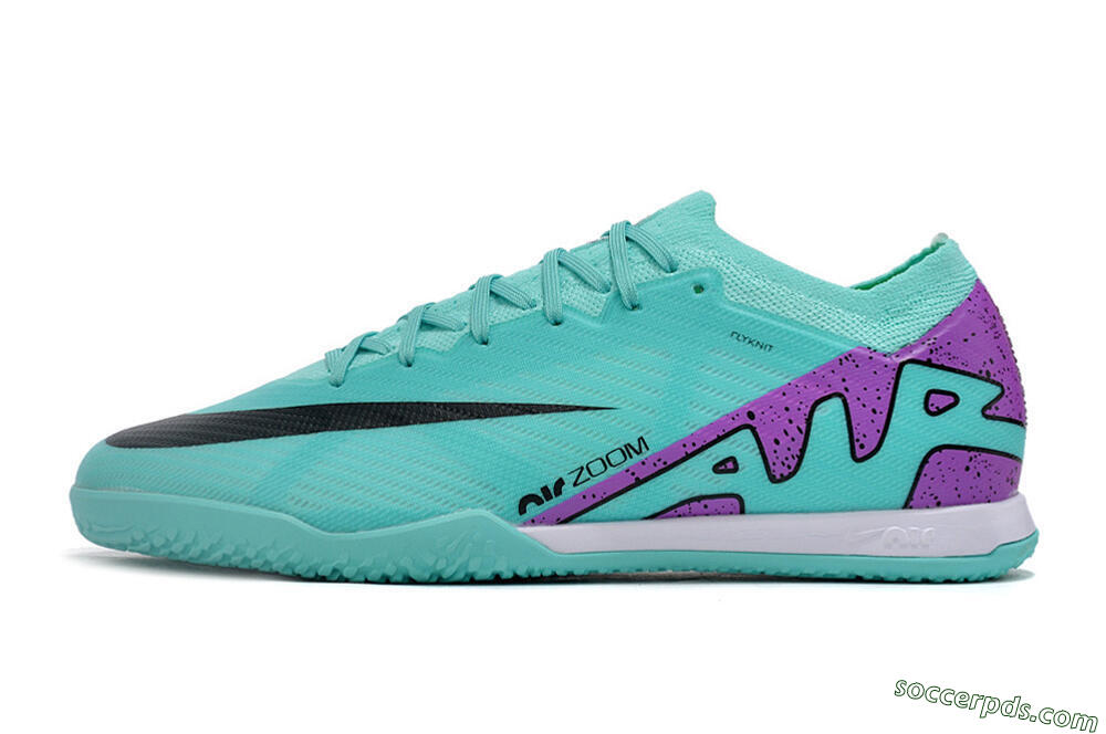 Nike Air Zoom Mercurial Vapor 15 Elite IC Low-Tops Football Shoes - Blue/Purple/Black 2