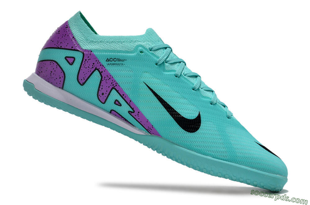 Nike Air Zoom Mercurial Vapor 15 Elite IC Low-Tops Football Shoes - Blue/Purple/Black 4