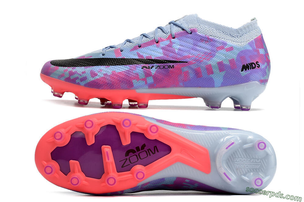 Nike Air Zoom Mercurial Vapor 15 Elite AG Low-Tops Football Boots - Blue/Purple/Pink 0