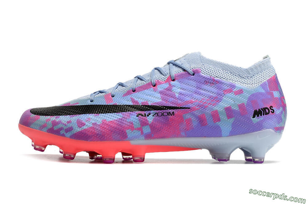 Nike Air Zoom Mercurial Vapor 15 Elite AG Low-Tops Football Boots - Blue/Purple/Pink 2