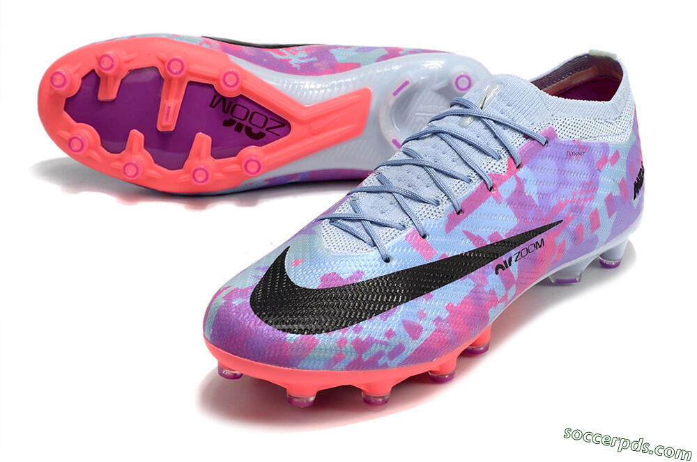 Nike Air Zoom Mercurial Vapor 15 Elite AG Low-Tops Football Boots - Blue/Purple/Pink 3