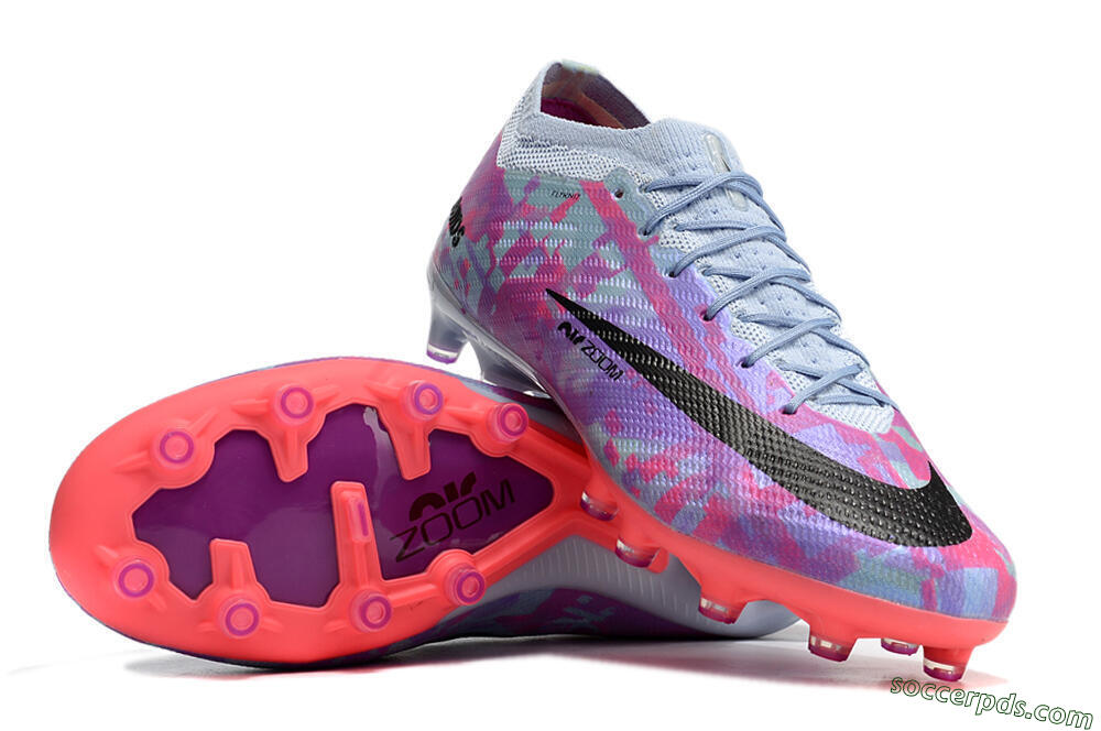 Nike Air Zoom Mercurial Vapor 15 Elite AG Low-Tops Football Boots - Blue/Purple/Pink 4