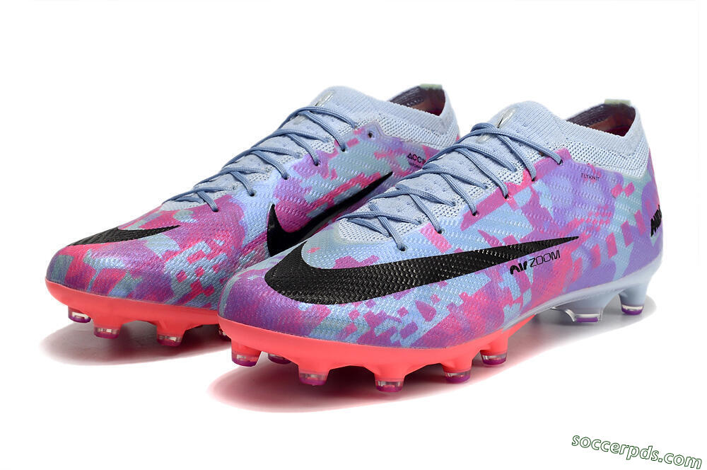 Nike Air Zoom Mercurial Vapor 15 Elite AG Low-Tops Football Boots - Blue/Purple/Pink 5