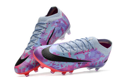 Nike Air Zoom Mercurial Vapor 15 Elite AG Low-Tops Football Boots - Blue/Purple/Pink