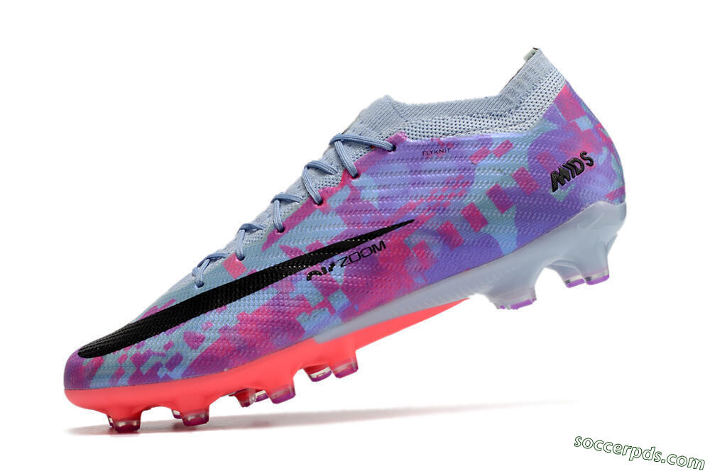 Nike Air Zoom Mercurial Vapor 15 Elite AG Low-Tops Football Boots - Blue/Purple/Pink 8