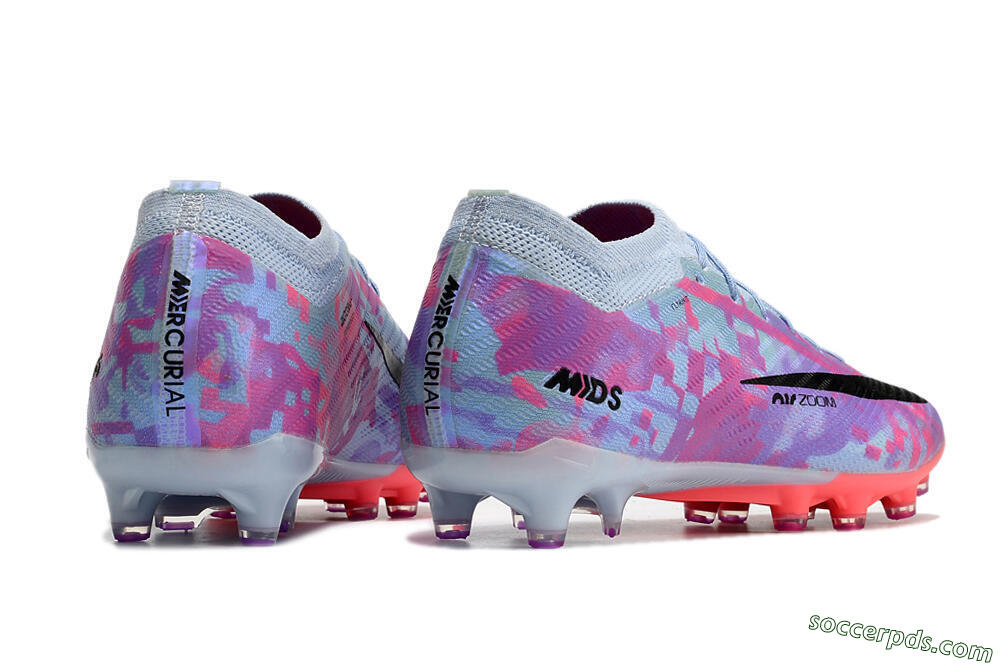Nike Air Zoom Mercurial Vapor 15 Elite AG Low-Tops Football Boots - Blue/Purple/Pink 9