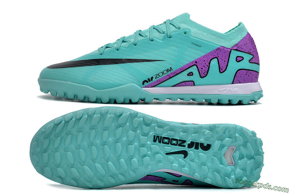 Nike Air Zoom Mercurial Vapor 15 Elite TF Low-Tops Football Shoes - Blue/Black/Purple 0